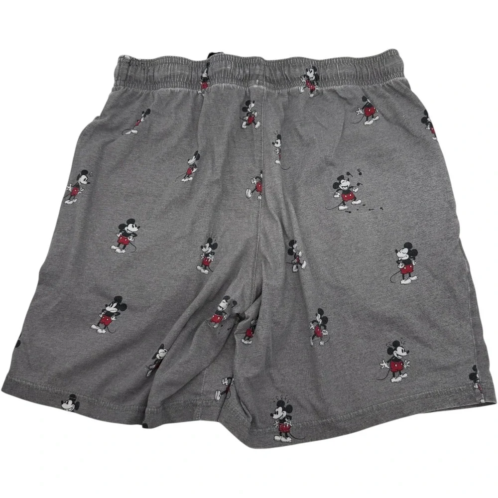 Disney Mickey‎ Mouse Lounge Shorts Gray All Over Print Sleepwear Youth Medium